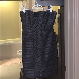 Strapless black dress